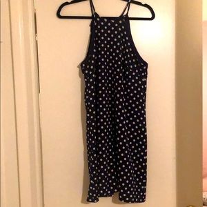 Navy Polka Dot Dress